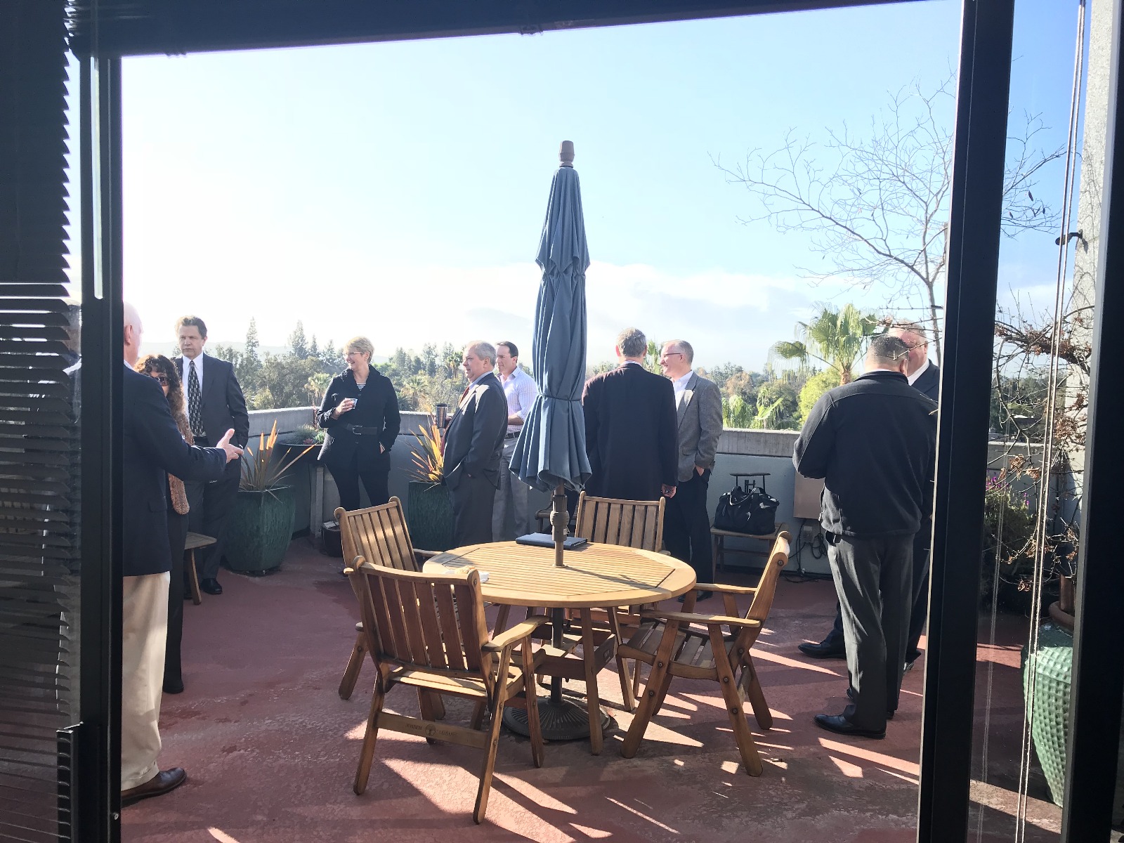 Meeting outside with other members